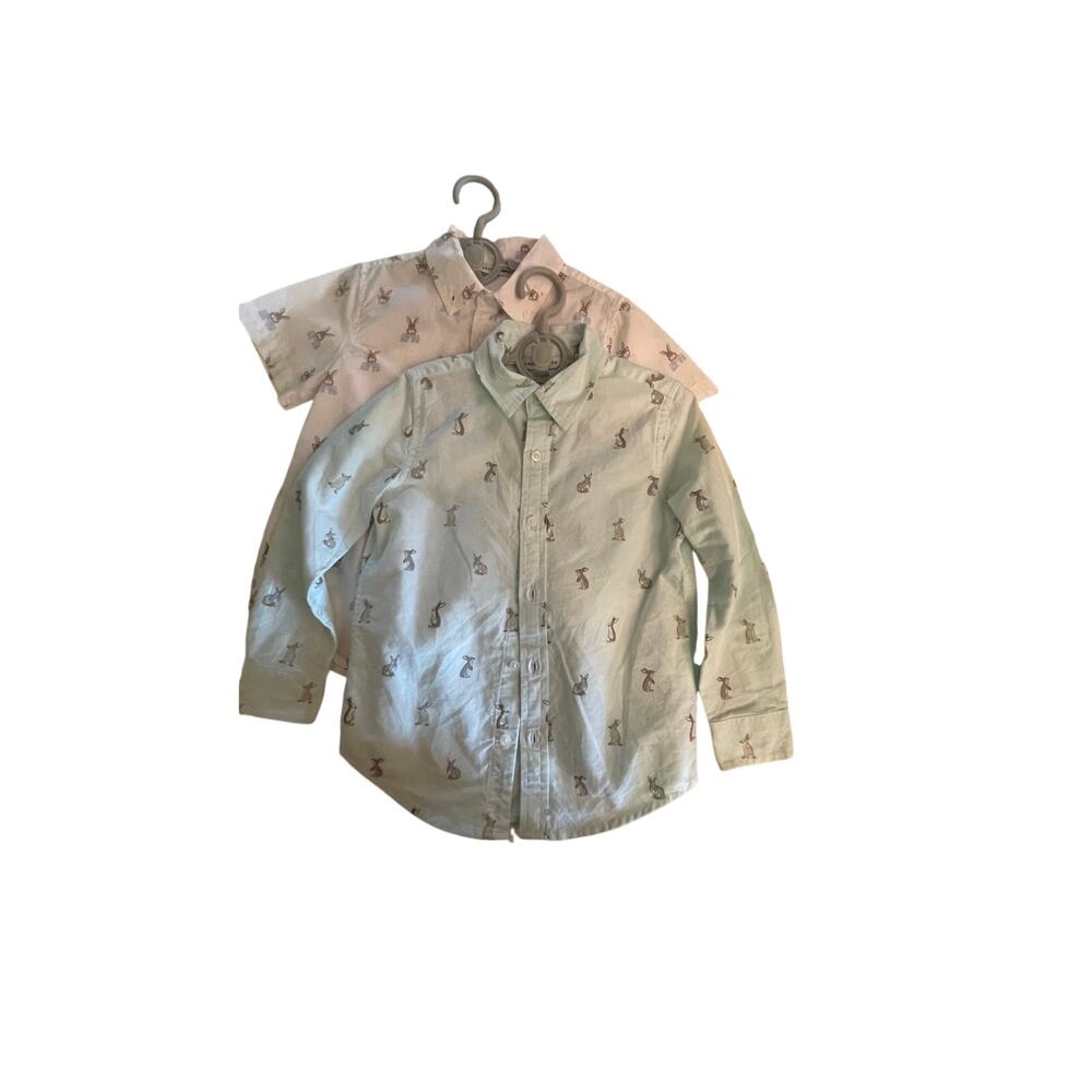 Jane and Jack Easter Bunny long sleeve button down